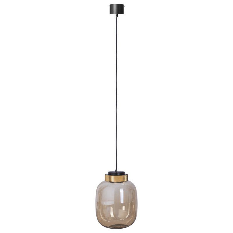 Bursztynowa lampa Boom LED - szklany klosz