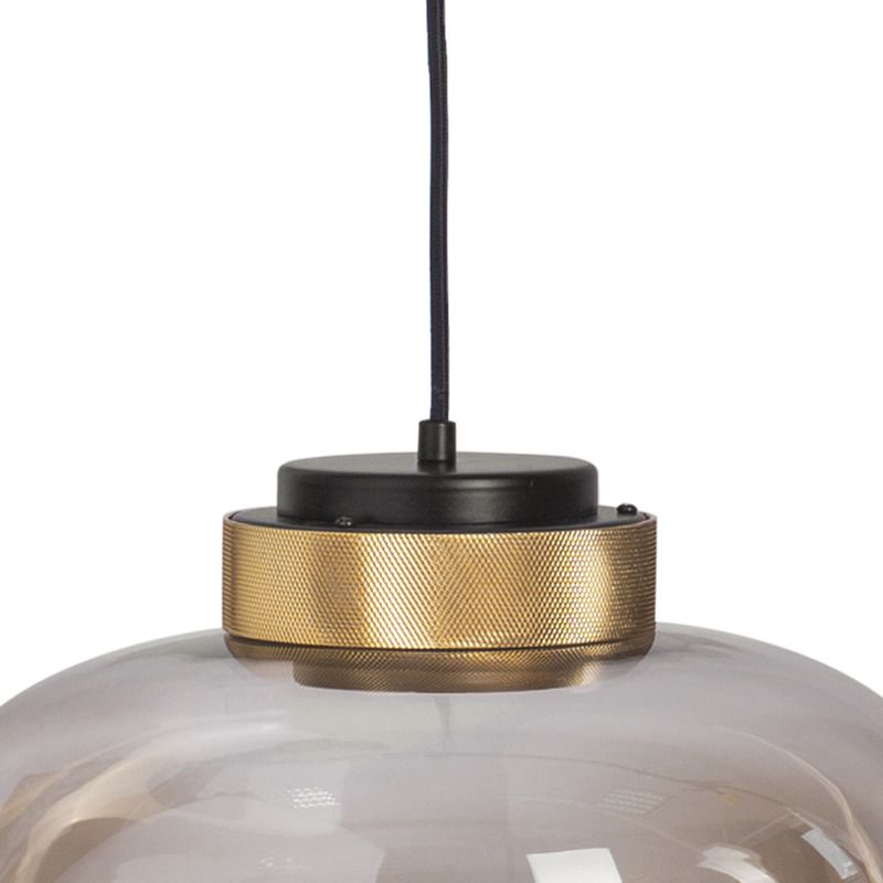 Bursztynowa szklana lampa Boom LED - do kuchni