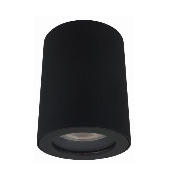 Czarna tuba - lampa sufitowa Faro - IP65 do łazienki