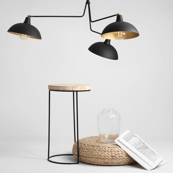 Czarny żyrandol Espace - industrialny