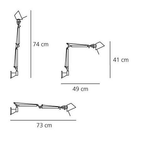 Czerwony kinkiet Tolomeo Micro Parete - do biura i dla dziecka