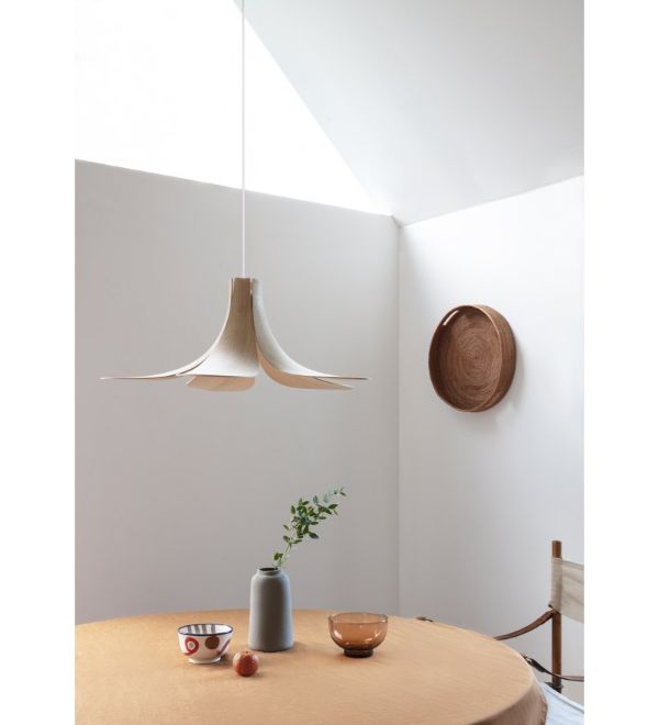 Jasna dębowa lampa wisząca Jazz - nad stół