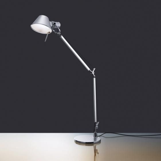 Lampa biurkowa Tavolo - srebrna LED do biura projektowego