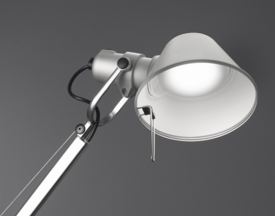 Lampa biurkowa Tavolo - srebrna LED do biura projektowego