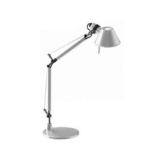 biała lampa na biurko z regulacją