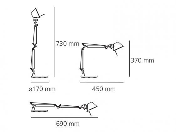 Lampa biurkowa Tolomeo Micro Tavolo do odrabiania lekcji