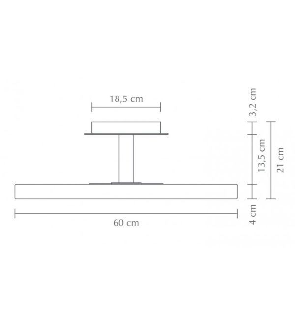 Lampa sufitowa Asteria - płaski nowoczesny plafon LED