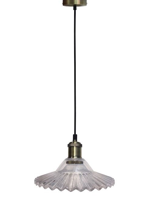 szklana lampa wisząca dekoracyjny klosz vintage
