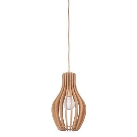 Lampa wisząca Ika - naturalne drewno