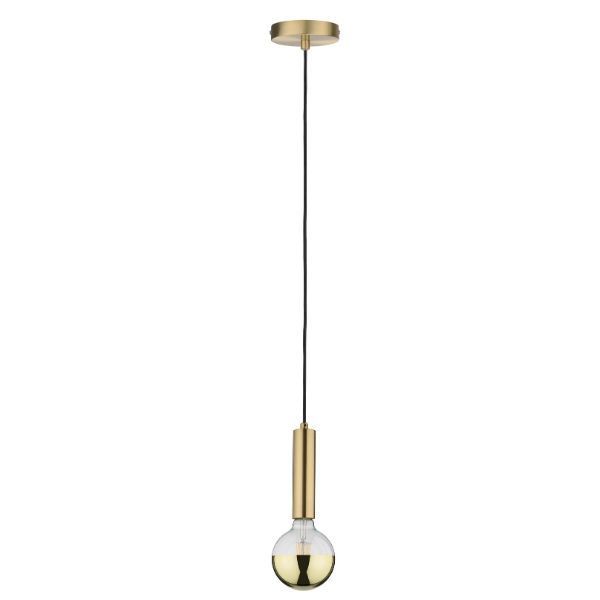 Lampa wisząca Kine - złota - wąska tuba do salonu i sypialni