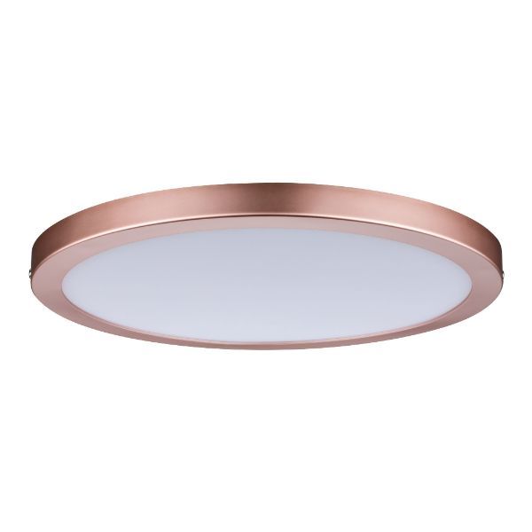 Plafon LED Atria 24W Ø30 cm różowe złoto – nowoczesny, płaski sufitowy