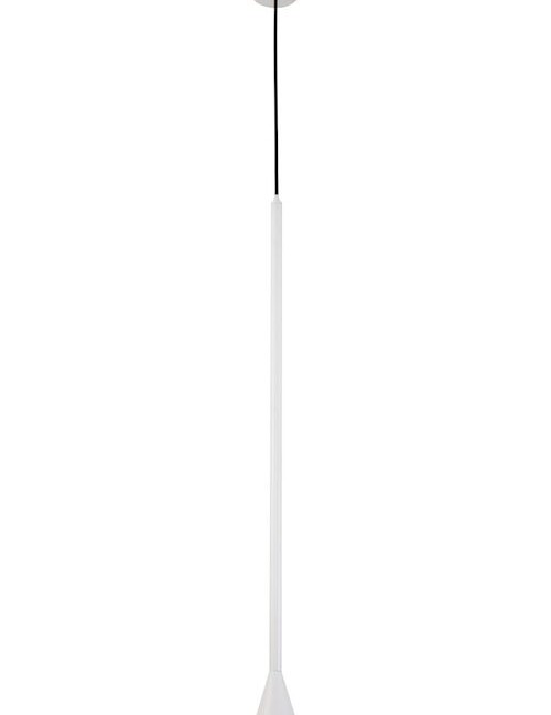 nowoczesna lampa wisząca długi klosz wąska