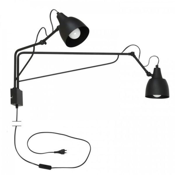 Podwójny kinkiet Soho - czarny - 1002D1