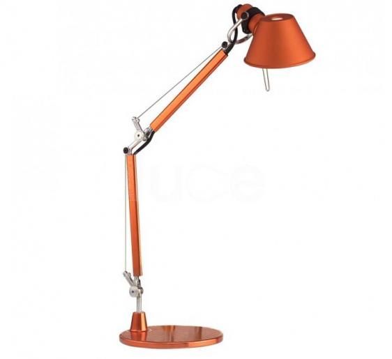 pomarańczowa lampa biurkowa połysk nowoczesna