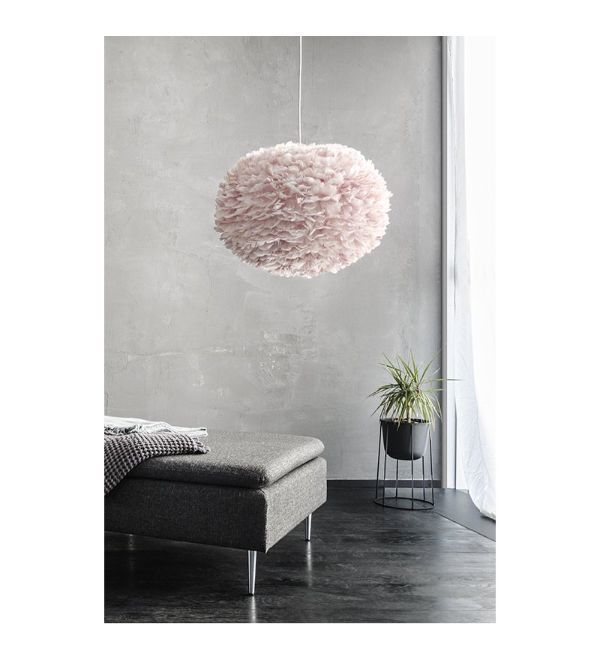 Różowa lampa wisząca Eos L - do salonu i sypialni