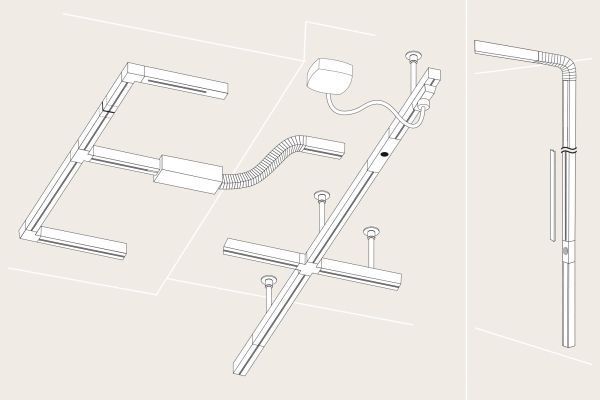 Zasilacz URail - biały, system szynowy