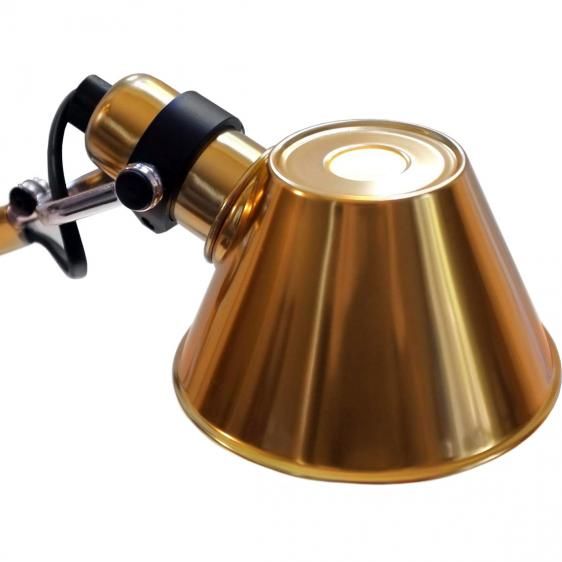 Złota lampa biurkowa Tolomeo Micro Tavolo - do sypialni dla dziecka