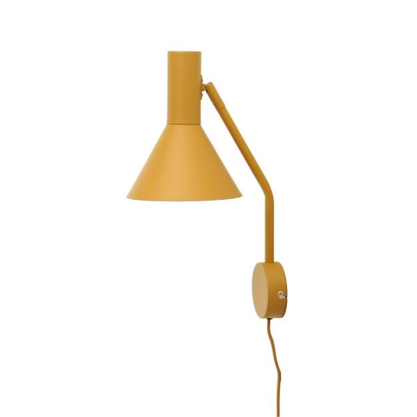 Złoty kinkiet Lyss - do sypialni lub biura i pracowni