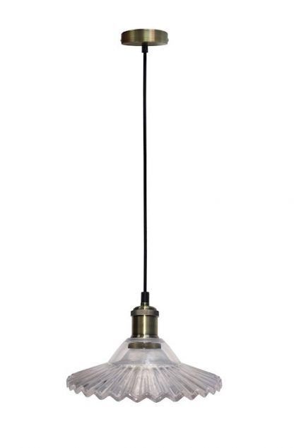 szklana lampa wisząca dekoracyjny klosz vintage