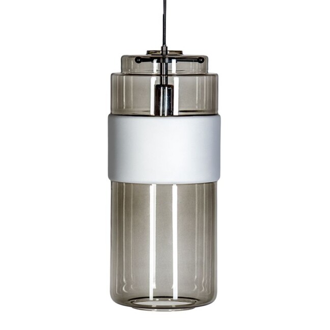 Szklana waska lampa wisząca Umbriel Long - do kuchni