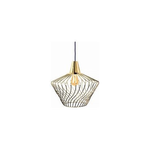 Złota lampa wisząca Wave - druciana