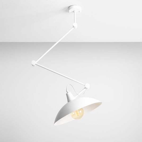 Biała lampa sufitowa Melos - loftowa