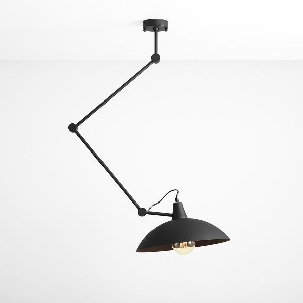 Czarna lampa sufitowa Melos - industrialna regulowana