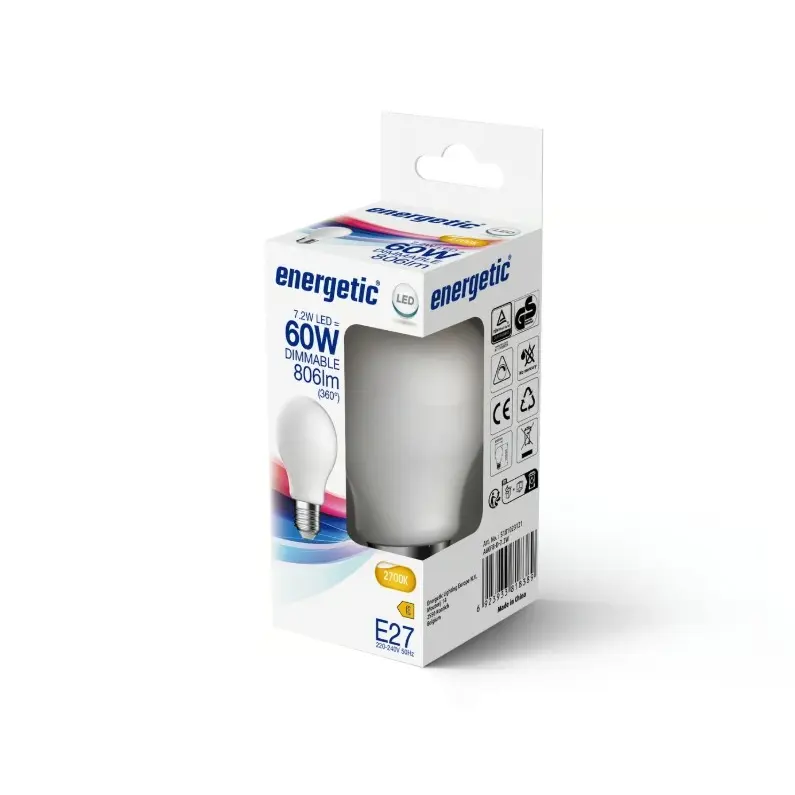 Ściemnialna żarówka LED Nordlux A60 E27 7,2W 806lm 2700K