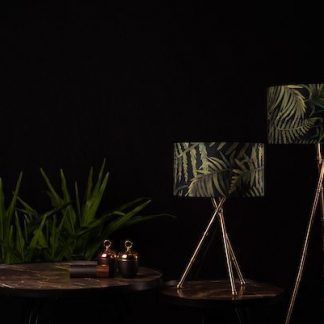 Abażur Bamboo - zielony w liście