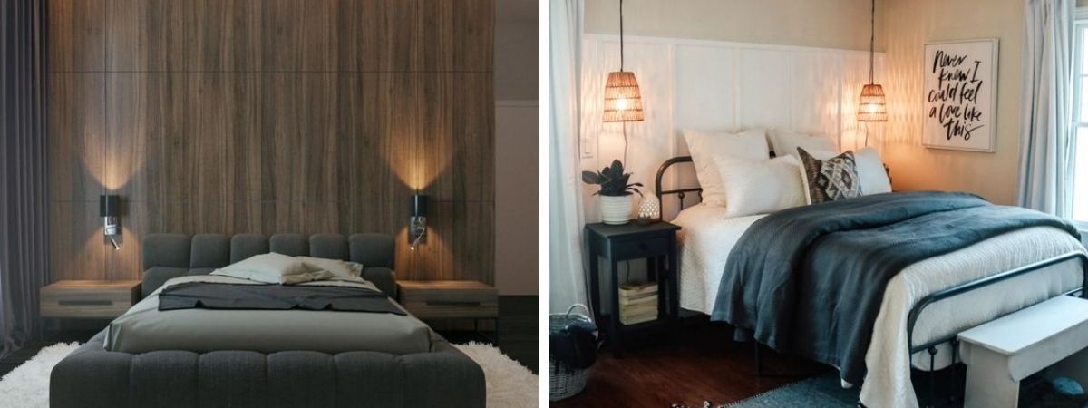 barwy światła w sypialni