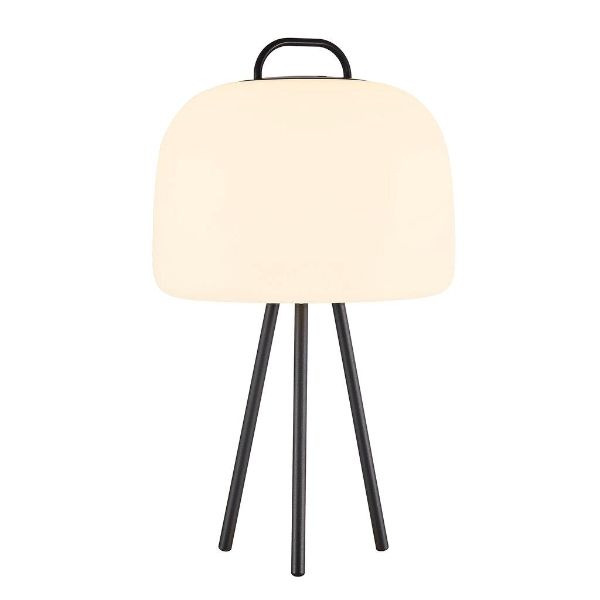 Czarna podstawa do lampy stołowej Kettle