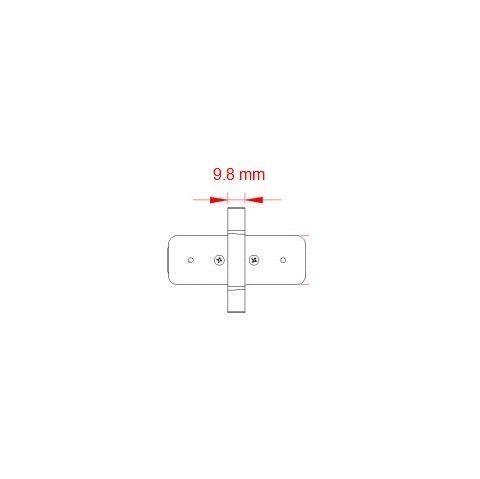 Łącznik prosty do szyny - profile straight connector - czarny