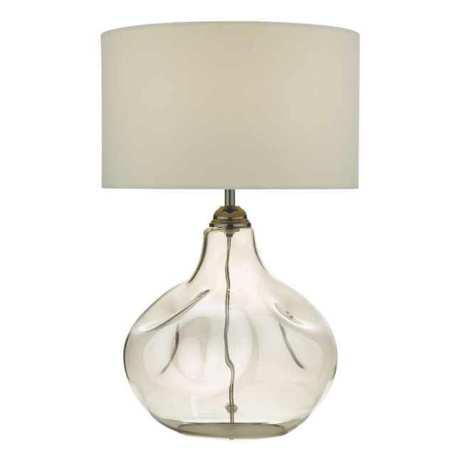 Lampa stołowa Esarosa na kominek w salonie