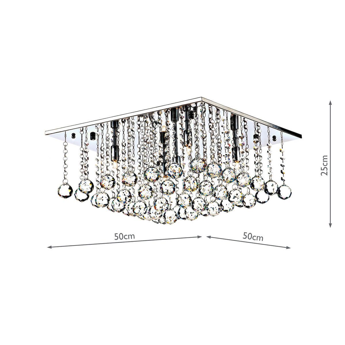 Lampa sufitowa Abacus do salonu glamour