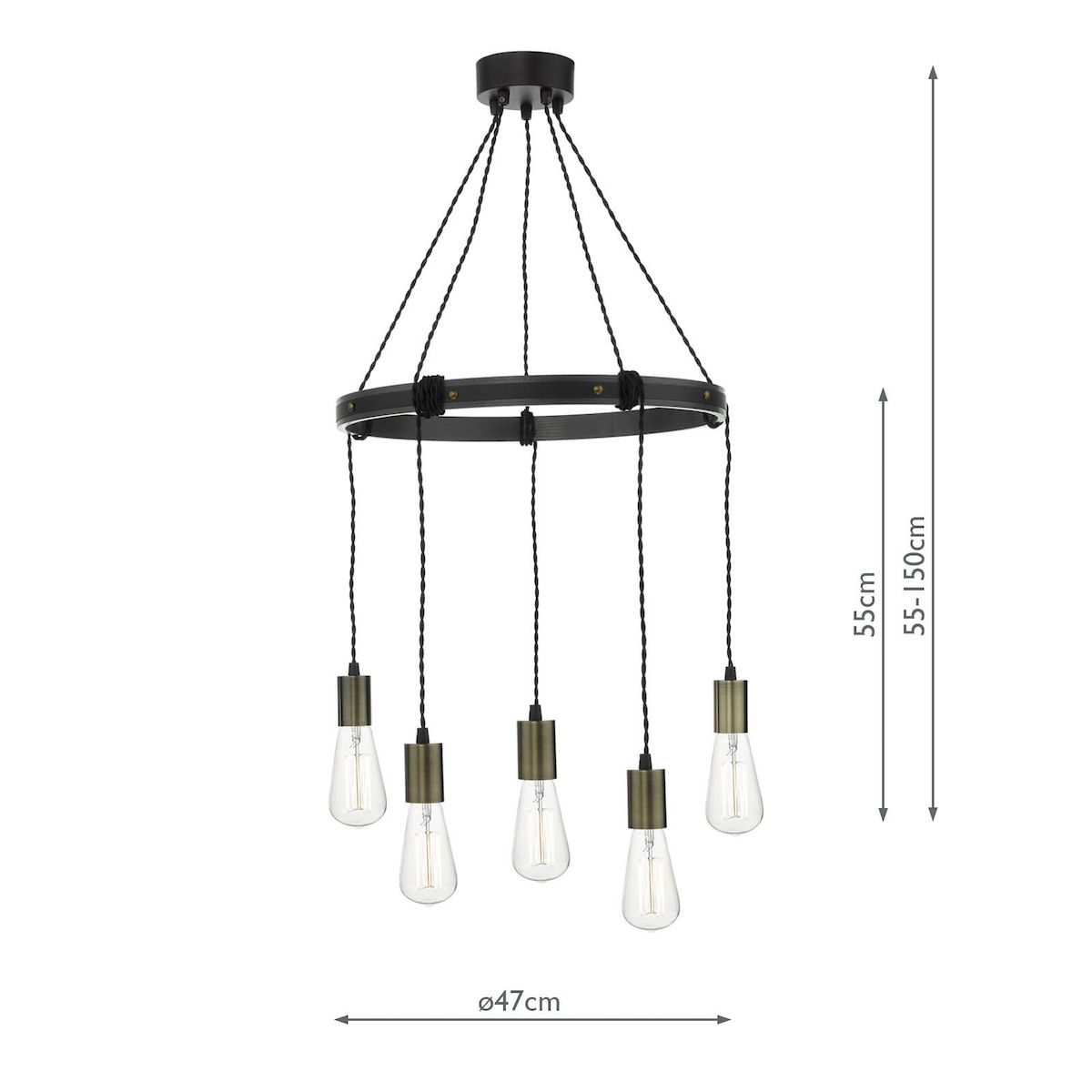 Lampa wisząca Ivan do dużego salonu