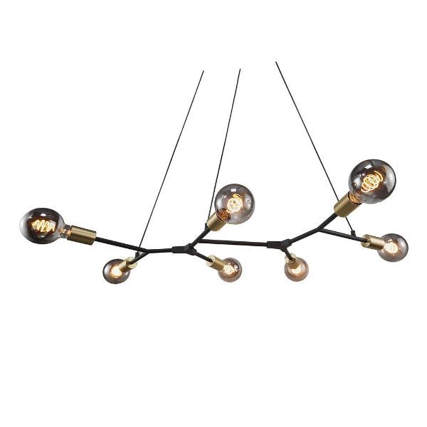 bok - Lampa Josefine - industrialna nad stół w jadalni