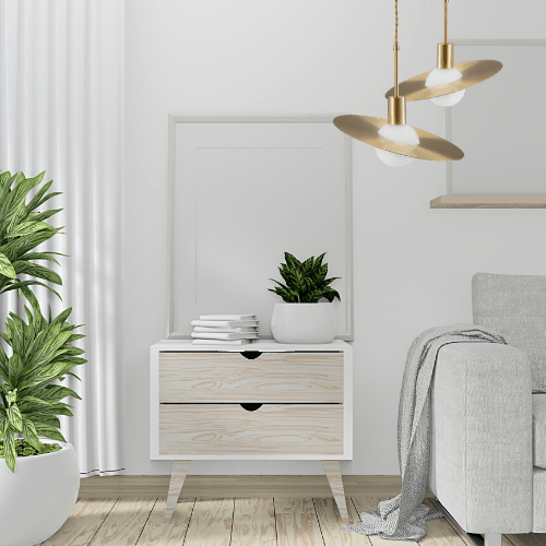 Lampa wisząca Jupiter nad strefą relaksu w salonie