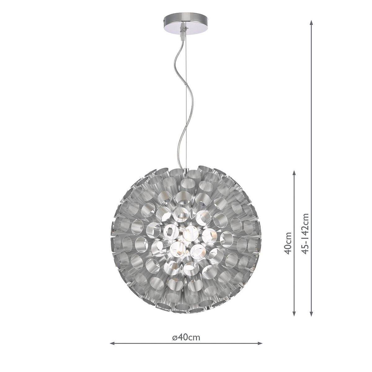 Lampa wisząca Serafina nad stolik w salonie