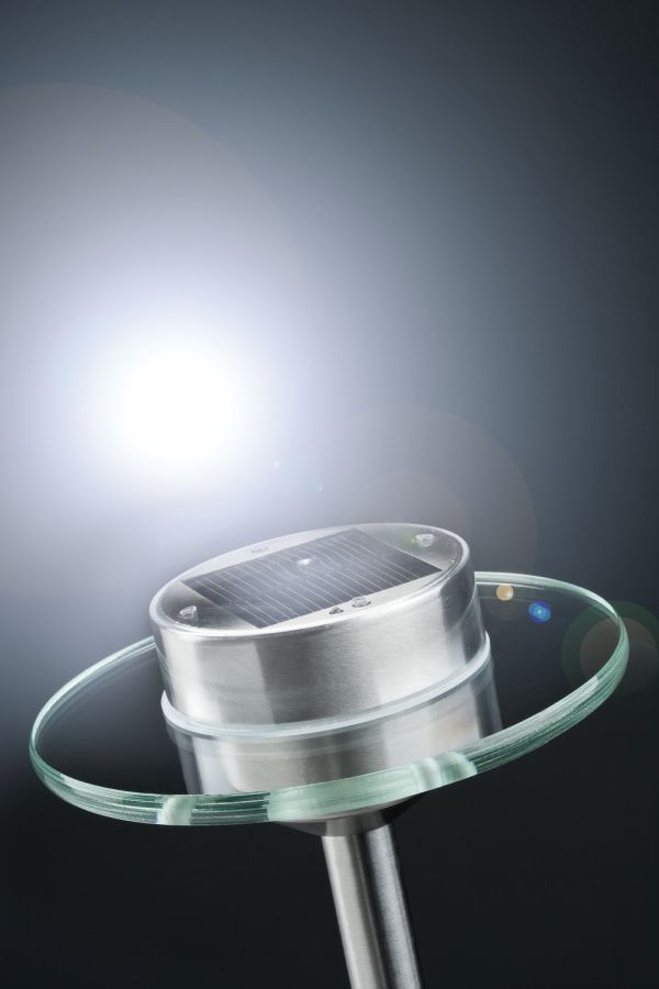 Słupek ze stali nierdzewnej Ufo - solarny