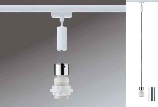 Zawieszenie do lamp szynowych - biały/chrom, URail 2Easy