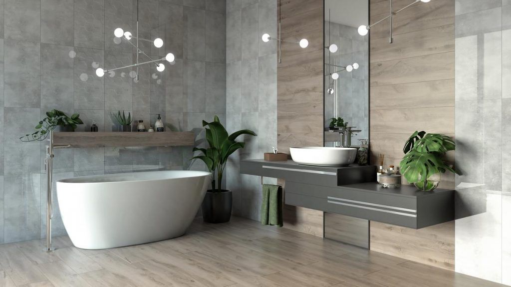nowoczesne oświetlenie łazienki