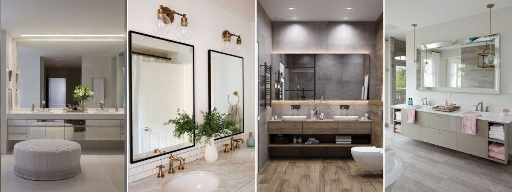 oświetlenie poziomego lustra