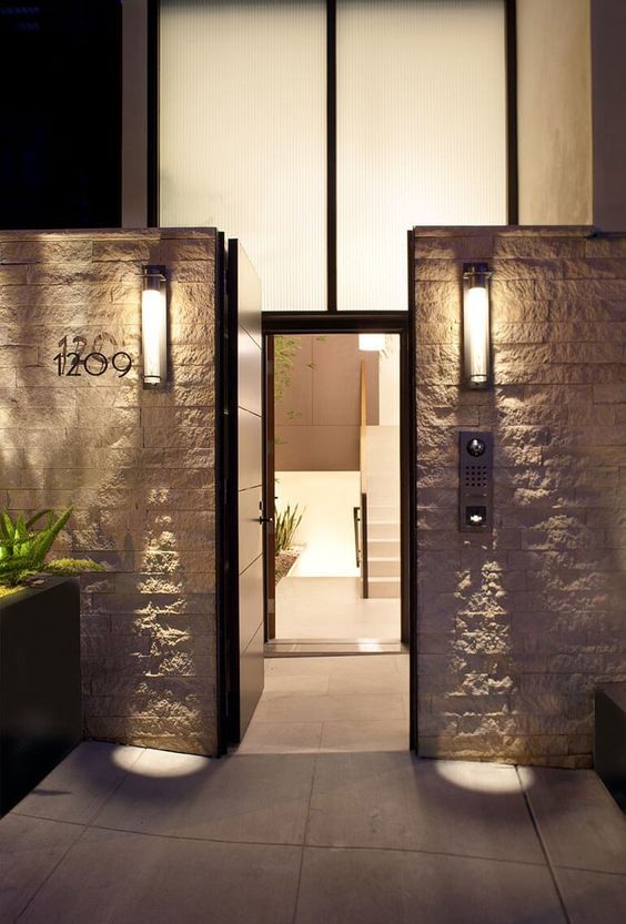 nowoczesne oswietlenie ogrodzenia