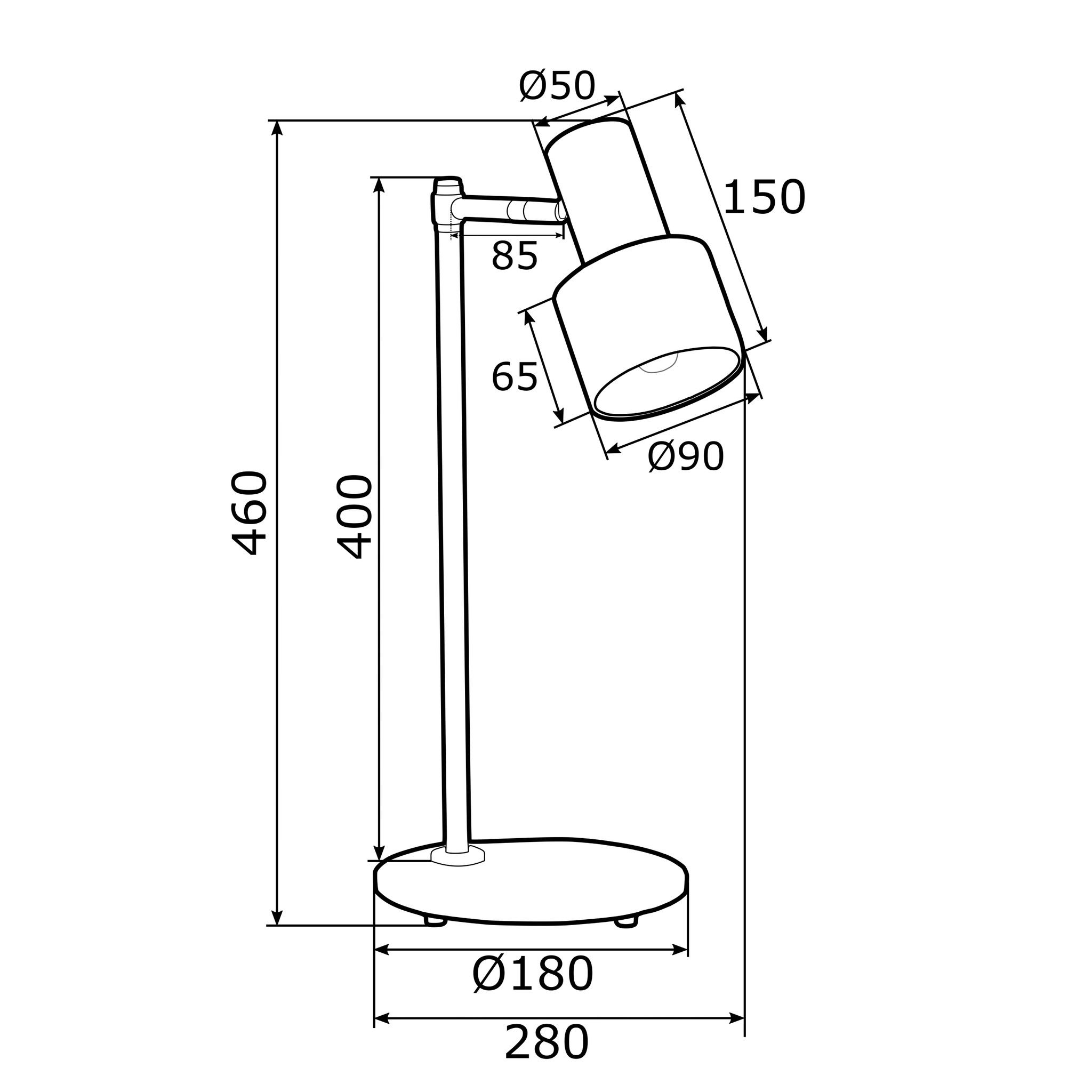 Lampa stołowa Doria do gabinetu