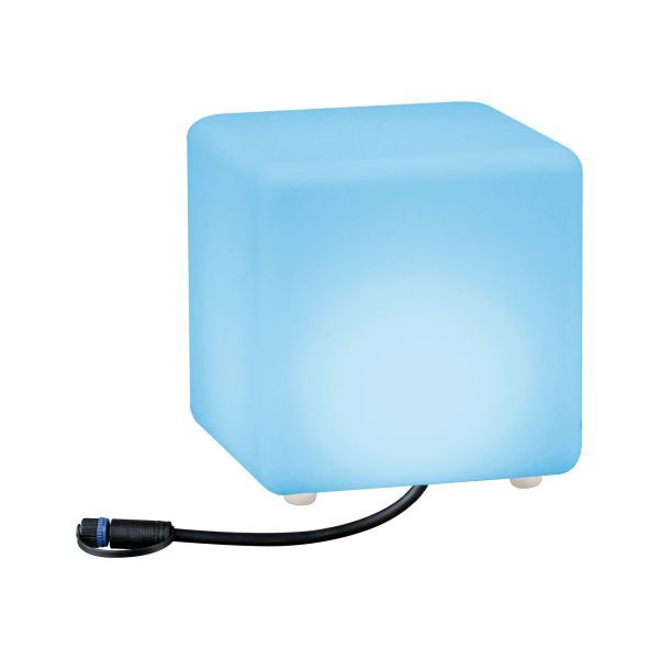 Biała lampa ogrodowa Cube - IP65, 24V, SmartHome, Zigbee, Plug&Shine