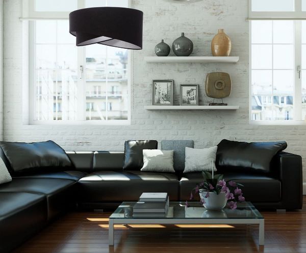 Czarna lampa Galaxy do stylowego salonu