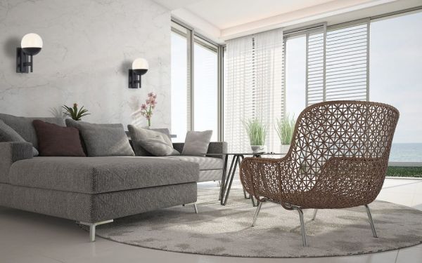 Kinkiet Dallas do nowoczesnego salonu nad sofę