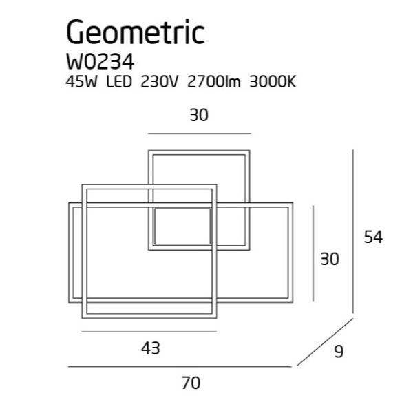 Kinkiet Geometric geometryczny do sypialni