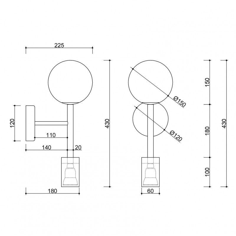Kinkiet Kop C do nowoczesnej sypialni