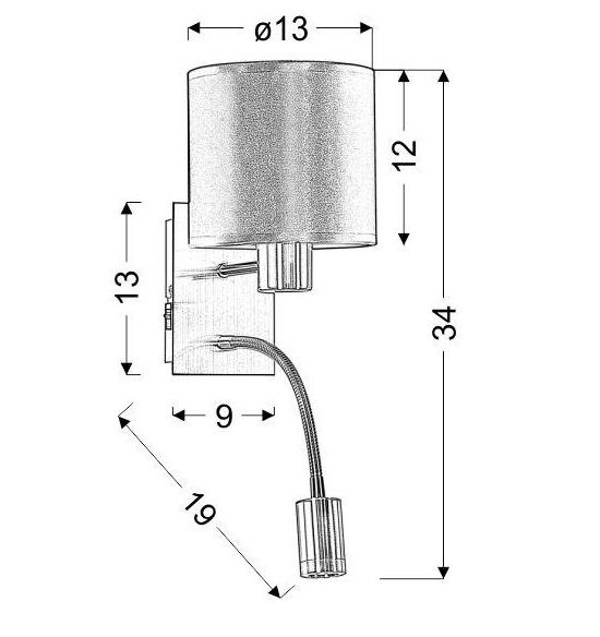 Kinkiet Sylwana do eleganckiej sypialni